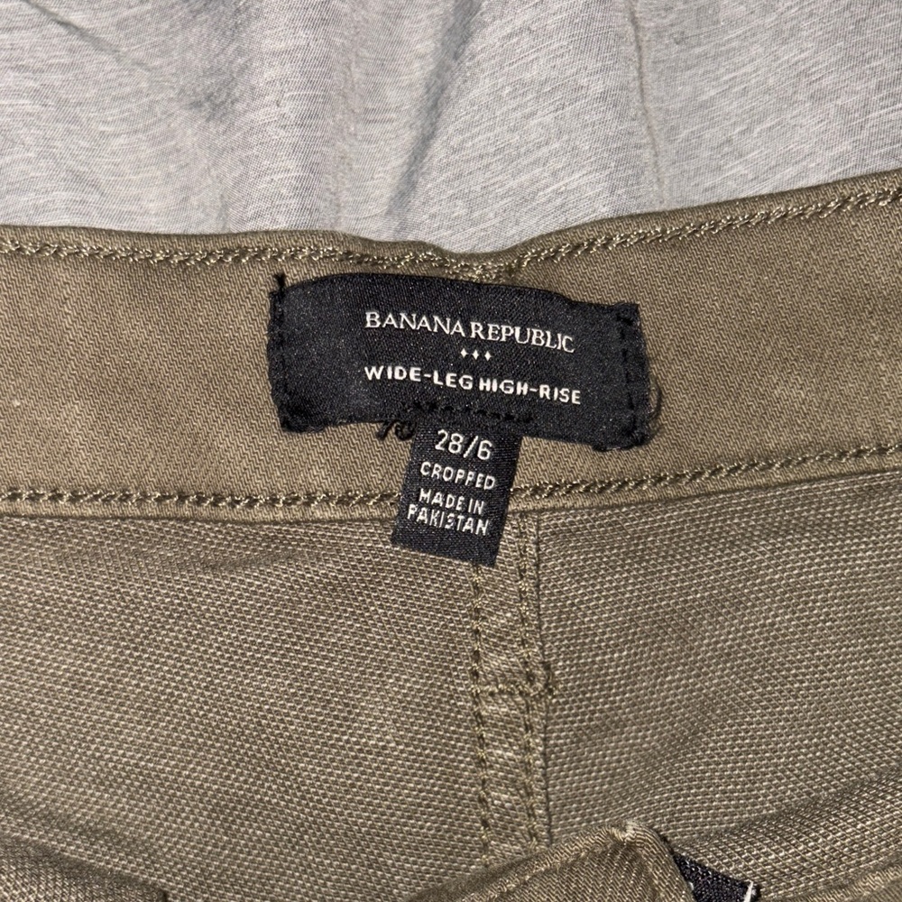 Banana Republic Olive Wide-Leg Flare Jeans - Picture 4 of 5